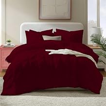 Silentnight 8Pcs Bed in a Bag Pinch Pleated Comforter Sets 100% Egyptian Cotton 800 Tc with 400 GSM King Size Upto 18" Inch Deep Pocket Soft Comforter - Burgundy Solid