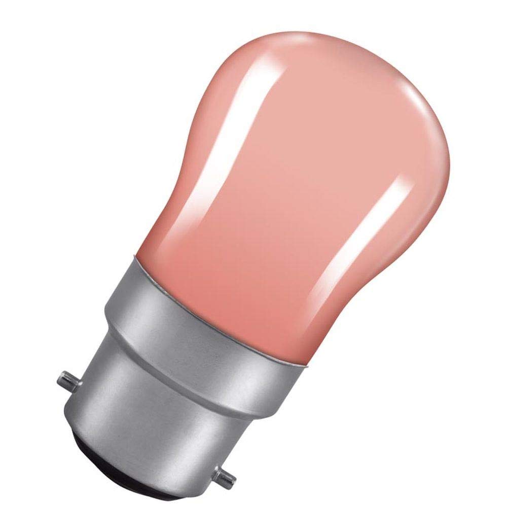 15W Pygmy BC-B22d Dimmable Pink 25lm BC Bayonet B22 Incandescent Sign Coloured Outdoor External Festoon Light Bulb