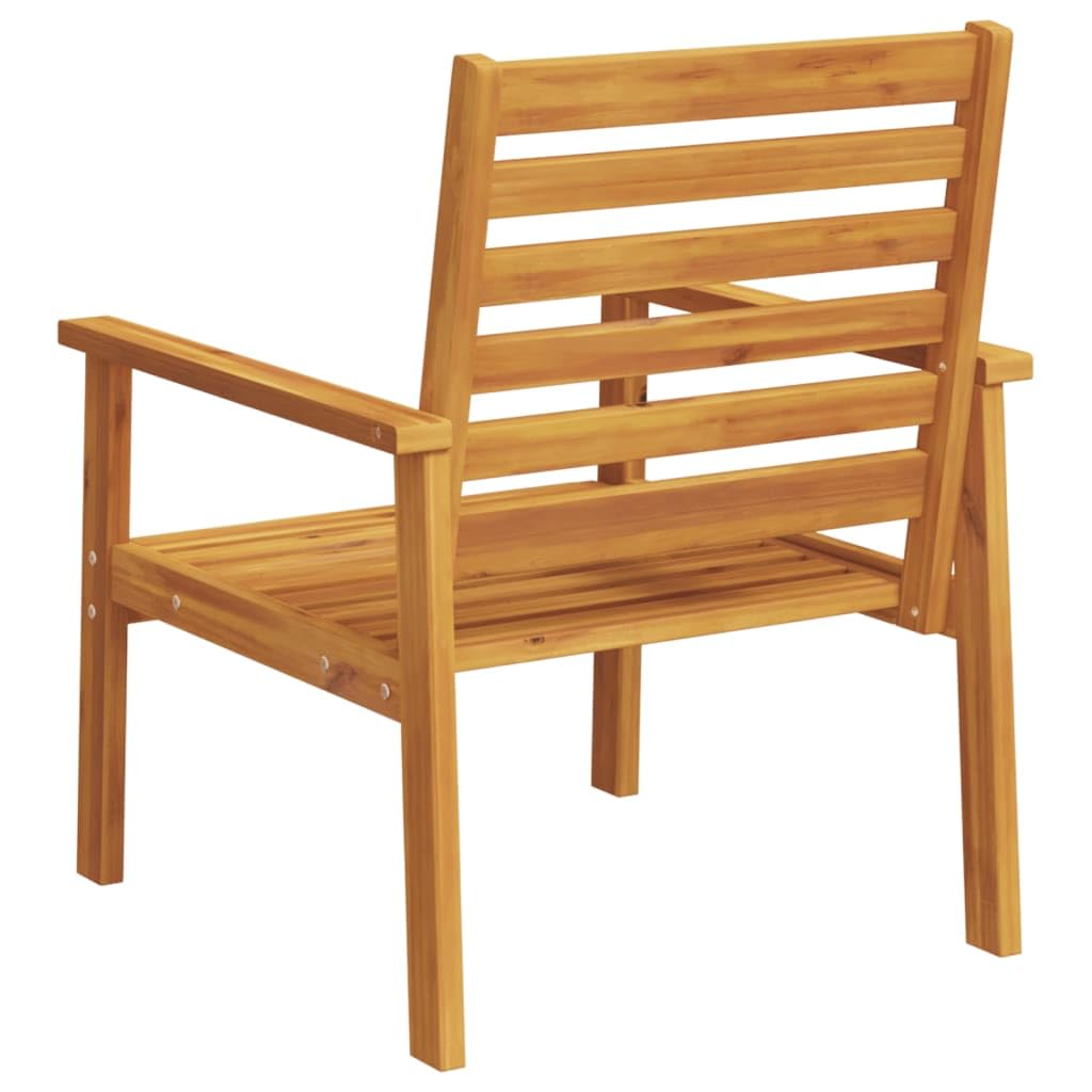 vidaXL Lot de 2 Fauteuil de Jardin, Chaises avec Accoudoirs, Sièges avec Dossier, Meubles de Patio Terrasse Extérieur, Bois Massif d'Acacia
