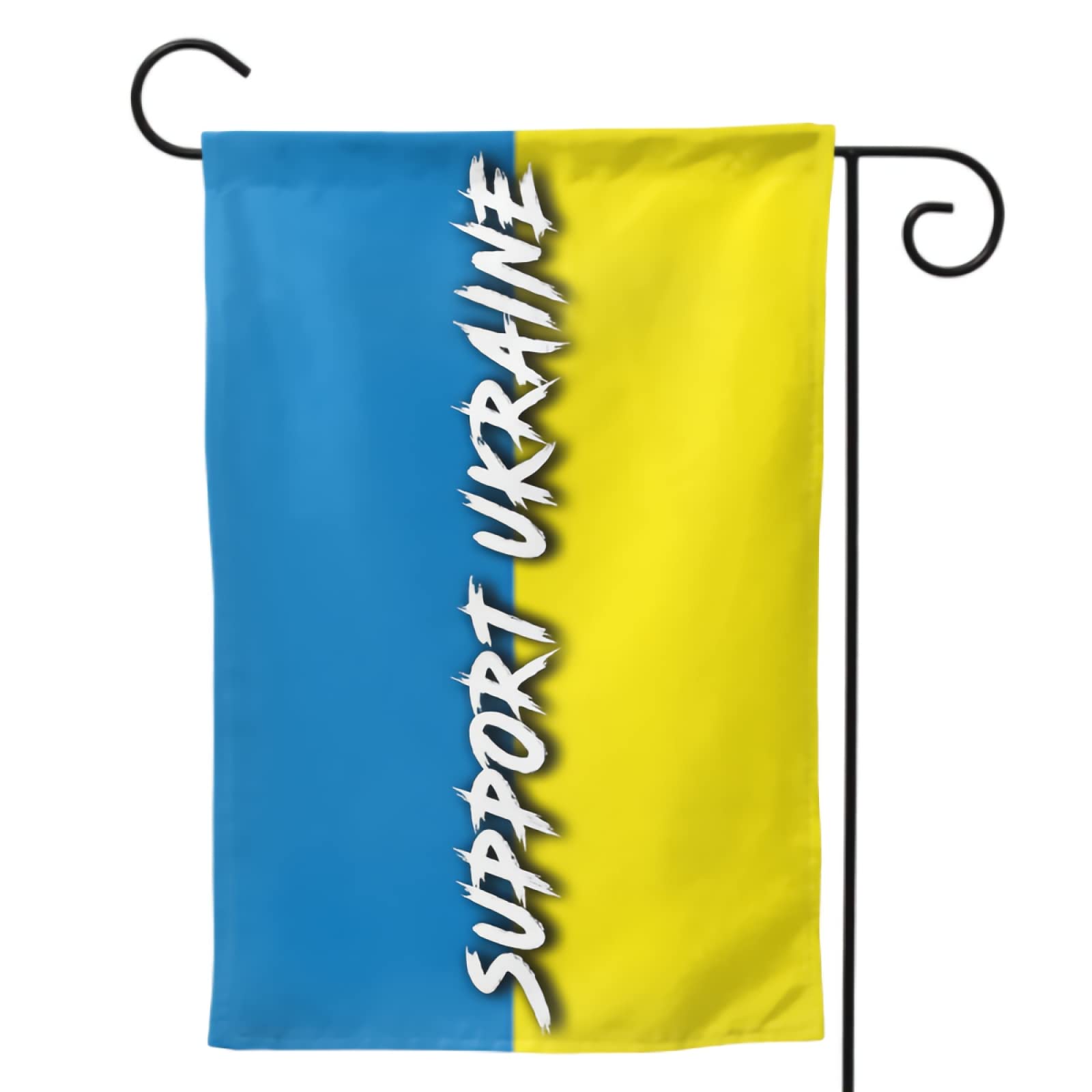 Imiss Decorative Retro Ukraine Yellow Blue Flag Garden Flag, Support Ukraine House Yard Outdoor Flag Patriotic Theme Sign, Polyester Seasonal Outside Holiday Decor Small Flag 12.5"x18"