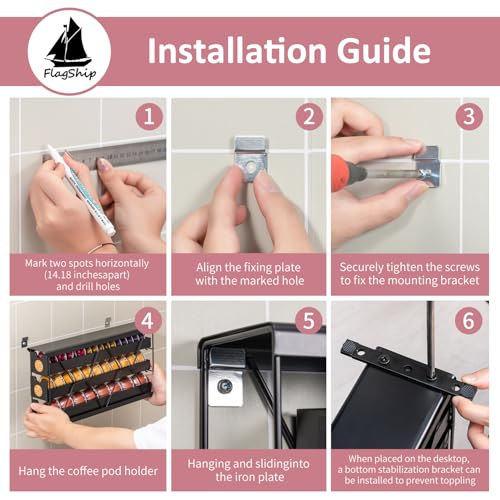 FlagShip 3-Tier Nespresso Pod Holder & Vertuo Capsule Organizer - Black Metal Space-Saving Storage for 30+ Pods - Image 5