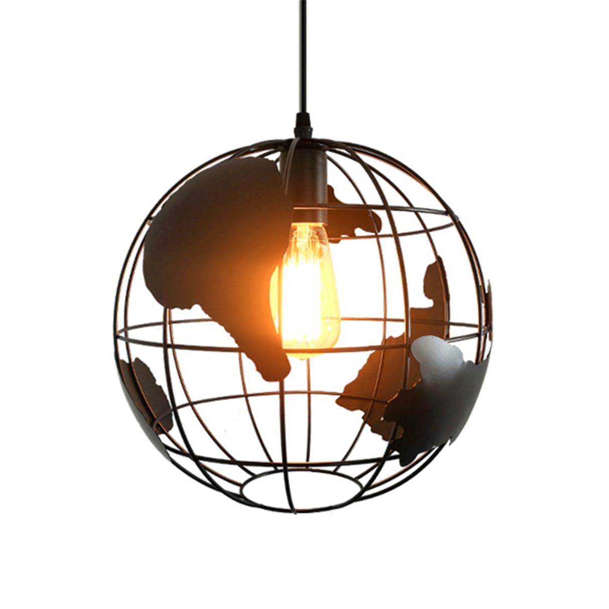 Lampada A Sospensione Vintage Di Metà Secolo, Lampada A Globo