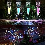 Anordsem Color Changing Solar Torch Lights & Solar Firework Lights Waterproof for Garden Patio Yard