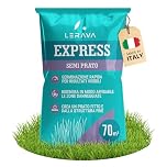 LERAVA® EXPRESS semi prato crescita rapida (70m²) - Semina resistente al calpestio - Sementi per prato soleggiato e mezz’ombra - Semi per un giardino verde fitto - 1,8kg