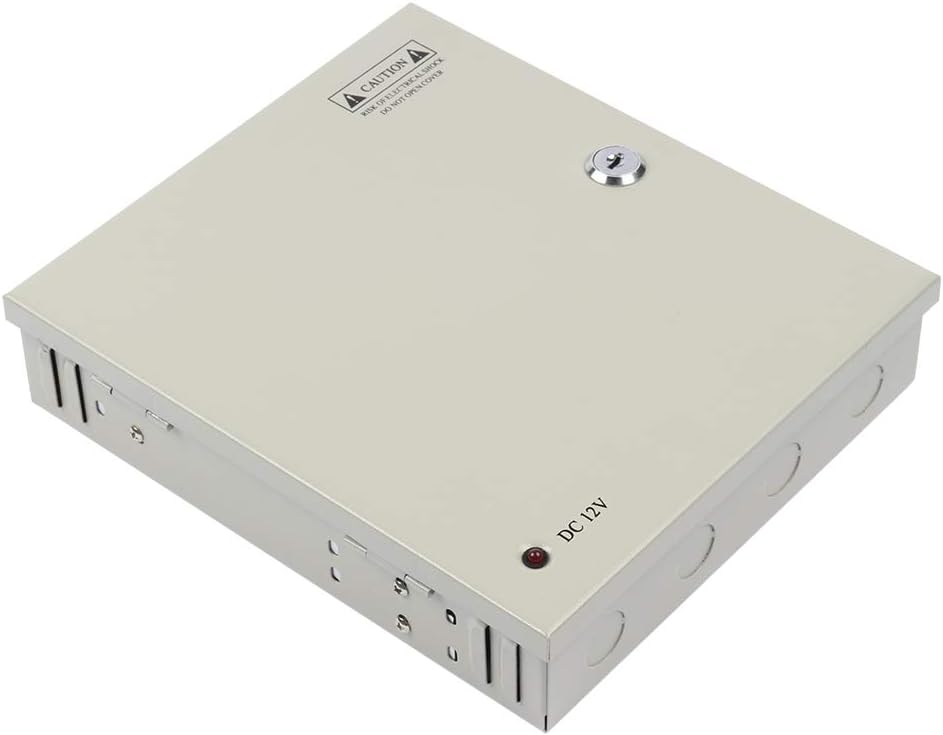 DC 12V 5A 60W 9 Channel Port Output CCTV Distributed Power Supply Box Key Lock for Security Camera (99ae323a9893600973f55c4503f9da4c)