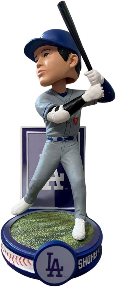 FOCO Shohei Ohtani (LA Dodgers) (Gray Jersey Batting) Banner Series MLB Bobblehead