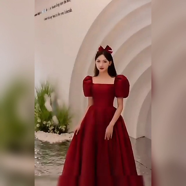 Amazon.com: Women's Square Neck Organza Prom Evening Gowns with Puffy  Sleeve A Line Sweet 15 16 Party Dress Aqua 0 : Clothing, Shoes & Jewelry