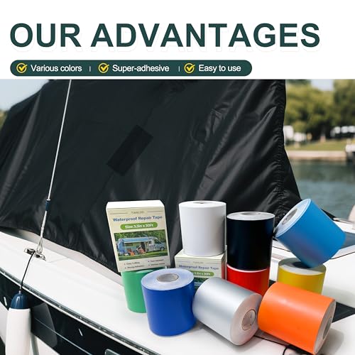 Ultimate Waterproof Repair Tape for Fabrics, RV Awnings, Boat Covers, Tents & Tarps – Heavy Duty 3.3" x 30' Transparent Patch for All Outdoor Needs 5 Ultimate Waterproof Repair Tape for Fabrics, RV Awnings, Boat Covers, Tents & Tarps – Heavy Duty 3.3" x 30' Transparent Patch for All Outdoor Needs - Image 4