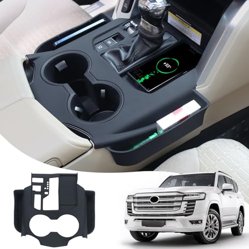 RONGSEN The seat gap storage box is suitable for the 2022-2024 Toyota Land Cruiser 300 LC300 central storage box partition box modification internal decorative accessories (Gap storage box black B)
