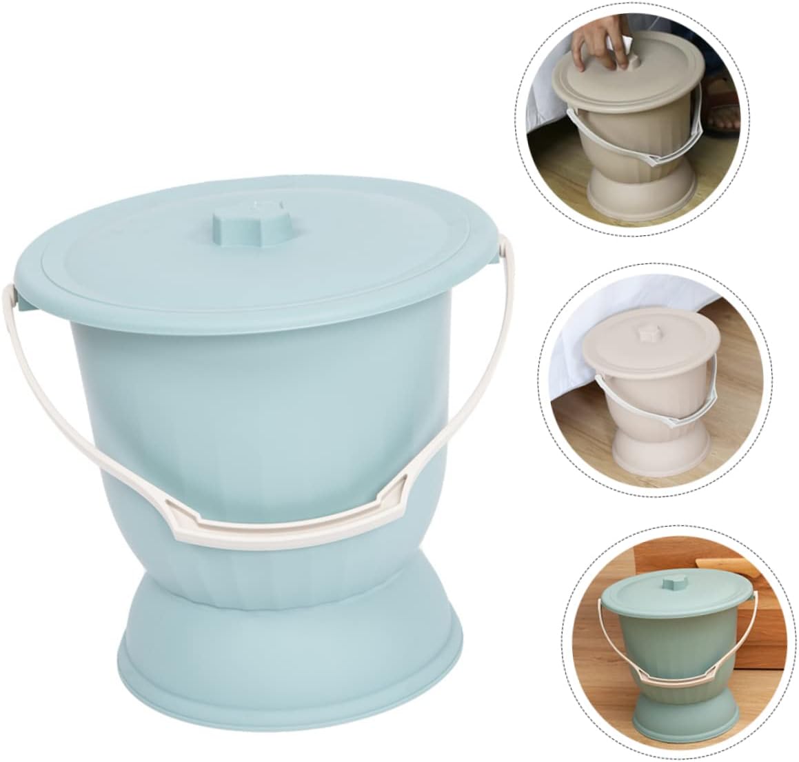 SECFOU Adult Urinal Pail Pot Sealed Lid Portable Urinal Bottle Spittoon Lid Boys and Girls Urine Pot Easy to Clean for Bedroom