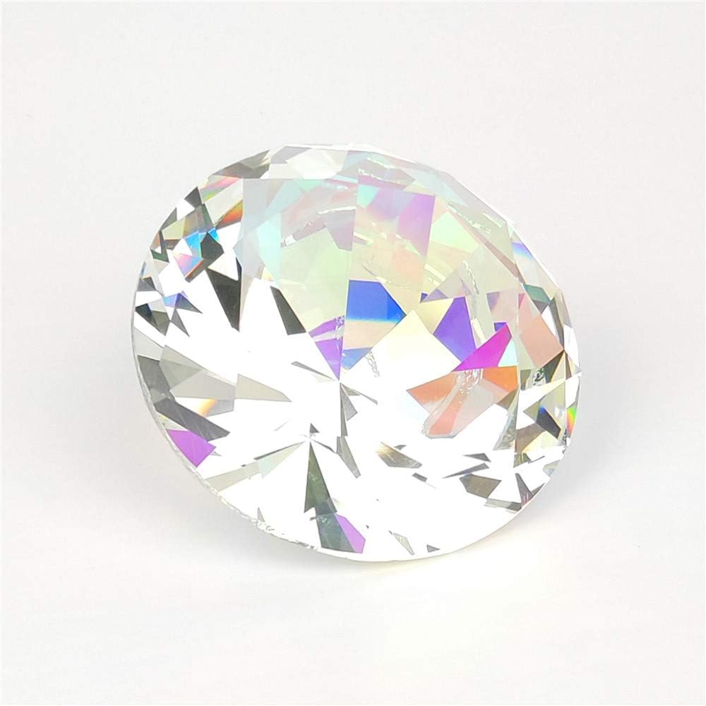 Aurora Borealis Crystal Glass Diamond Shaped Decoration 80mm Jewel Paperweight,Gift Decoration Idea For Christmas, Thanksgiving