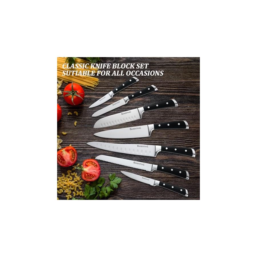 Black-Knife-Set-with-Block-and-Sharpener-17-Pieces-knives-Set-for-Kitchen-Dishwasher-Safe-Razor-Sharp-German-Stainless-Steel-Kitchen-Knife-Set-with-Ergonomic-Handle-with-Gift-Box Black Knife Set with Block and Sharpener, 17 Pieces knives Set for Kitchen Dishwasher Safe, Razor-Sharp German Stainless Steel Kitchen Knife Set with Ergonomic Handle, with Gift Box