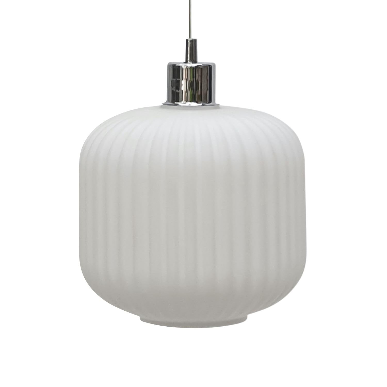 Bento - White Ribbed Glass Easy Fit Pendant Shade - First Choice Lighting