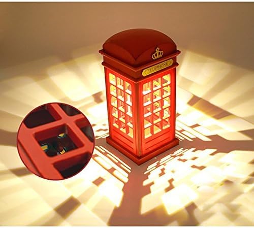 Anten Telephone Booth Vintage London Designed USB Charging LED Night Lamp Touch Sensor Table Desk Light Touch Panel Power-Saving Light Bedside Lamp