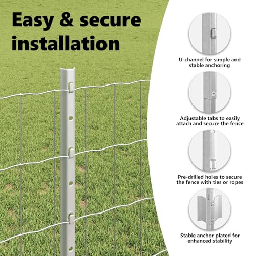 vidaXL Zaun mit Pfosten Silber 0,8 x 25 m Stahl, Verstellbare Außenumzäunung, moderner Gartenzaun, stabiler Raumteiler, vielseitige Sichtschutzlösung für Gärten