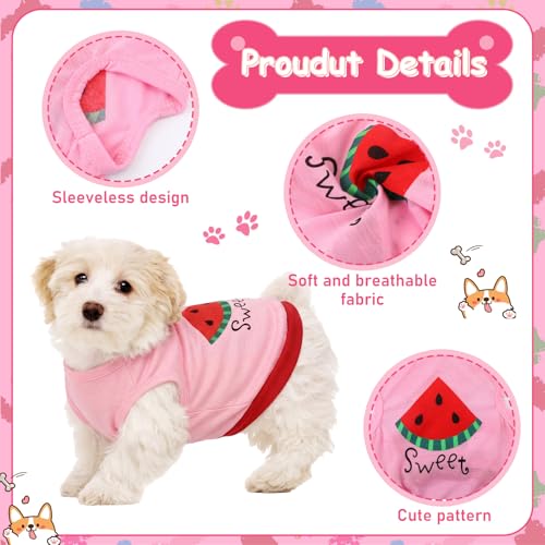 6 Pieces Dog Shirt Puppy Sweatshirt Pet Sleeveless Vest Dog Clothes Doggy Female Apparel for Small to Medium Dogs Puppy Cat(Cute Patterns,S Size) - Image 4