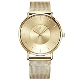 Simple Mesh Uhren: Es gibt Silver Gold Black Blue etc. für jedes Alter Frauen Bezug, Freestyle für das Anziehen, es passt zu jedem Outfit, geeignet für jeden Stil. Japanisches Quarzuhrwerk für schöne Damen.