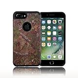 TCD for Apple iPhone 7 Black Hybrid Hunting Camo Case [HIGH Impact] Cover Multiple Layers [Hard Outer Layer, Soft Inner Layer] Includes [Free Screen Protector and Stylus Pen]