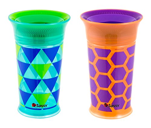 Sassy Deco Cup 9oz, 2 Count (Colors and Style may Vary)