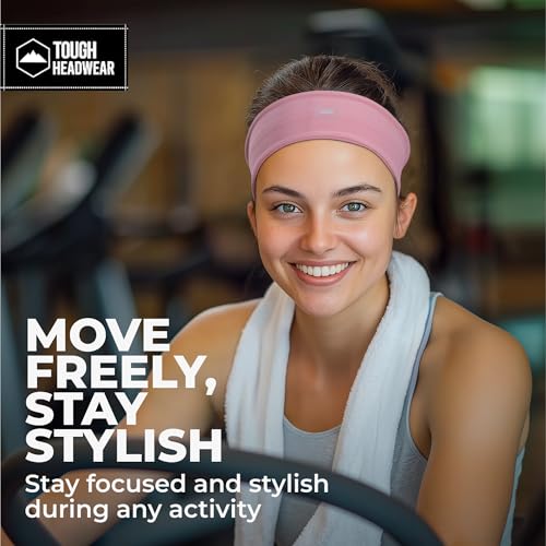 Image of Tough Headwear Tough Outfitters Headband for Men - Mens Headbands - Working Out Sports Performance Head Bands - Athletic Cycling Running Sweat Band, Football Headbands - Sweat Bands Men /Women