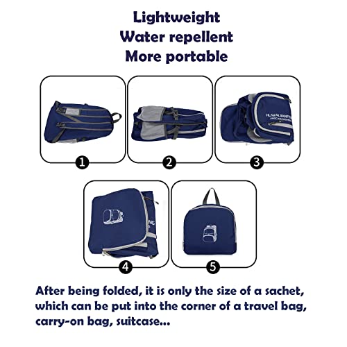 Mochila de senderismo Lywencom 30L plegable y ultraligera miniatura 6