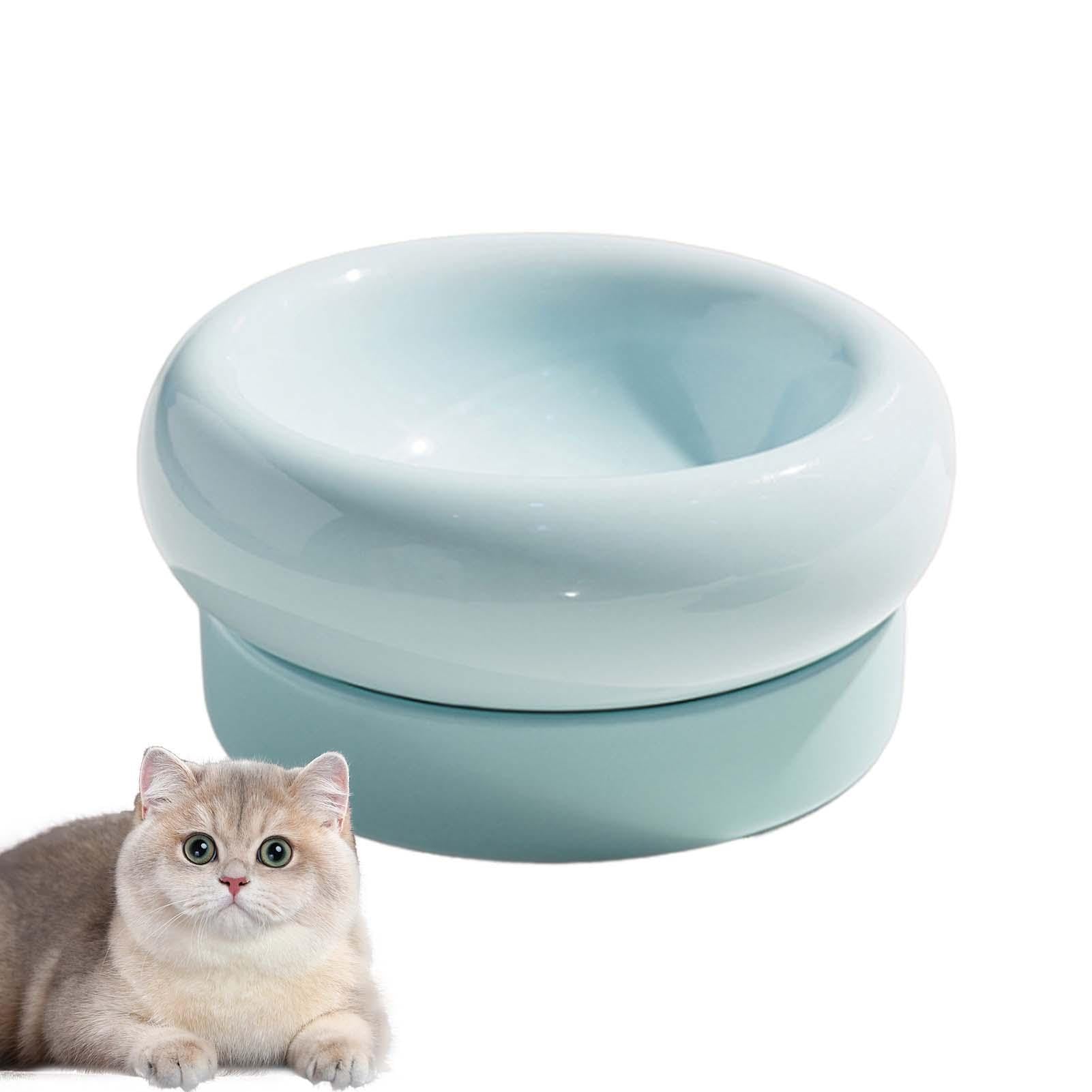 Support de nourriture pour chat | Double gamelle amovible - Gamelle amovible pour chat - Fournitures pour animaux domestiques - Double bol en céramique pour l'alimentation et l'arrosage des chats | Gamelle amovible pour chat - Fournitures pour animaux dom