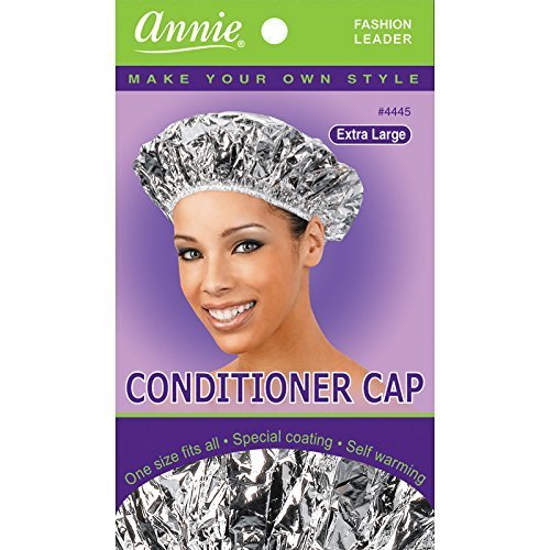 Annie Conditioner Cap X-large Size (Silver) #4445, extra large, natural body head, natural heat, special coating, hair styles, hair conditioner,