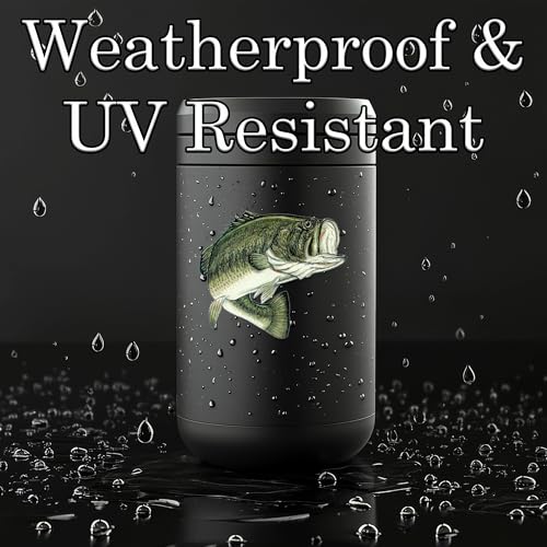 Image of Small Fishing Bass Fish Sticker Decal Fishing Bumper Sticker Fish Auto Decal Car Truck Boat RV Real Life Pole Tackle Box Fisherman (3 Inch)