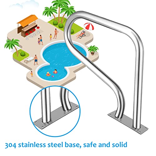 Barandilla para piscina en acero inoxidable 81x58 cm miniatura 4