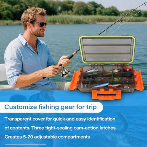 Fishing Tackle Box with 105Pcs Fishing Lures,Fishing Gifts for Men by VKVXCLON - Used condition - Image 7