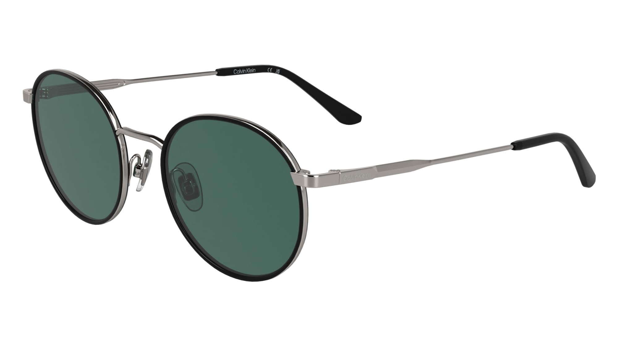 Calvin Klein Unisex Adult Sunglasses CK25101S - Black with Solid Petrol Lens, czarne, rozmiar uniwersalny