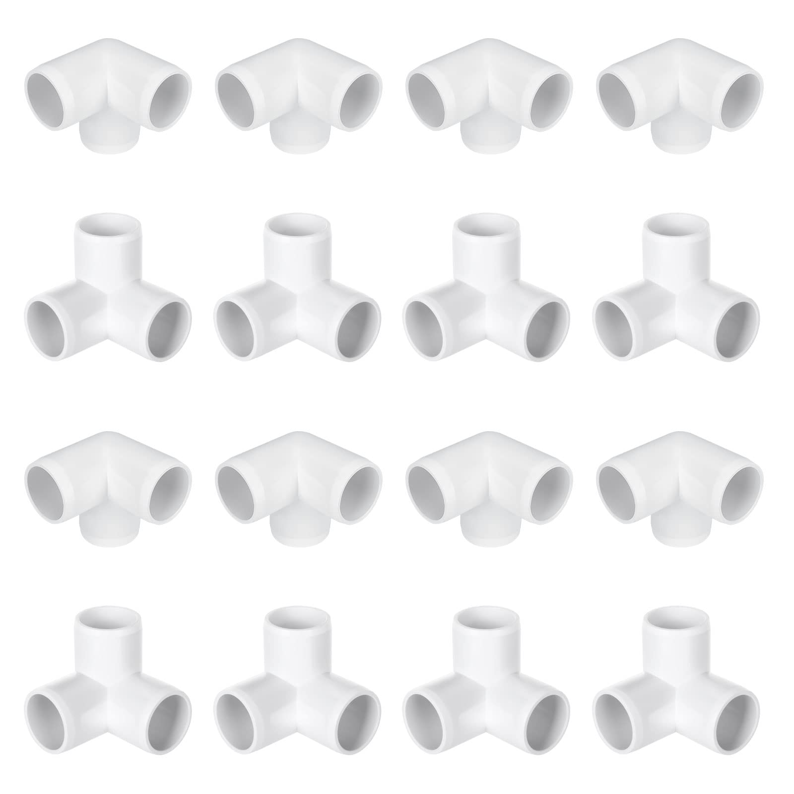 Buy 16 Pack 3Way PVC Fittings, 1 Inch 3Way PVC Pipe Fitting, PVC