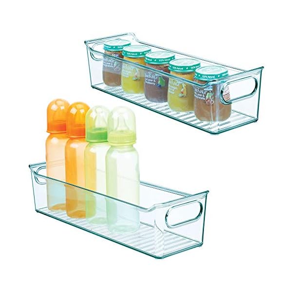 mDesign 2er-Set Kinderzimmer Organizer – große Sortierbox mit praktischen Griffen – BPA-freier Kunststoffbehälter für…