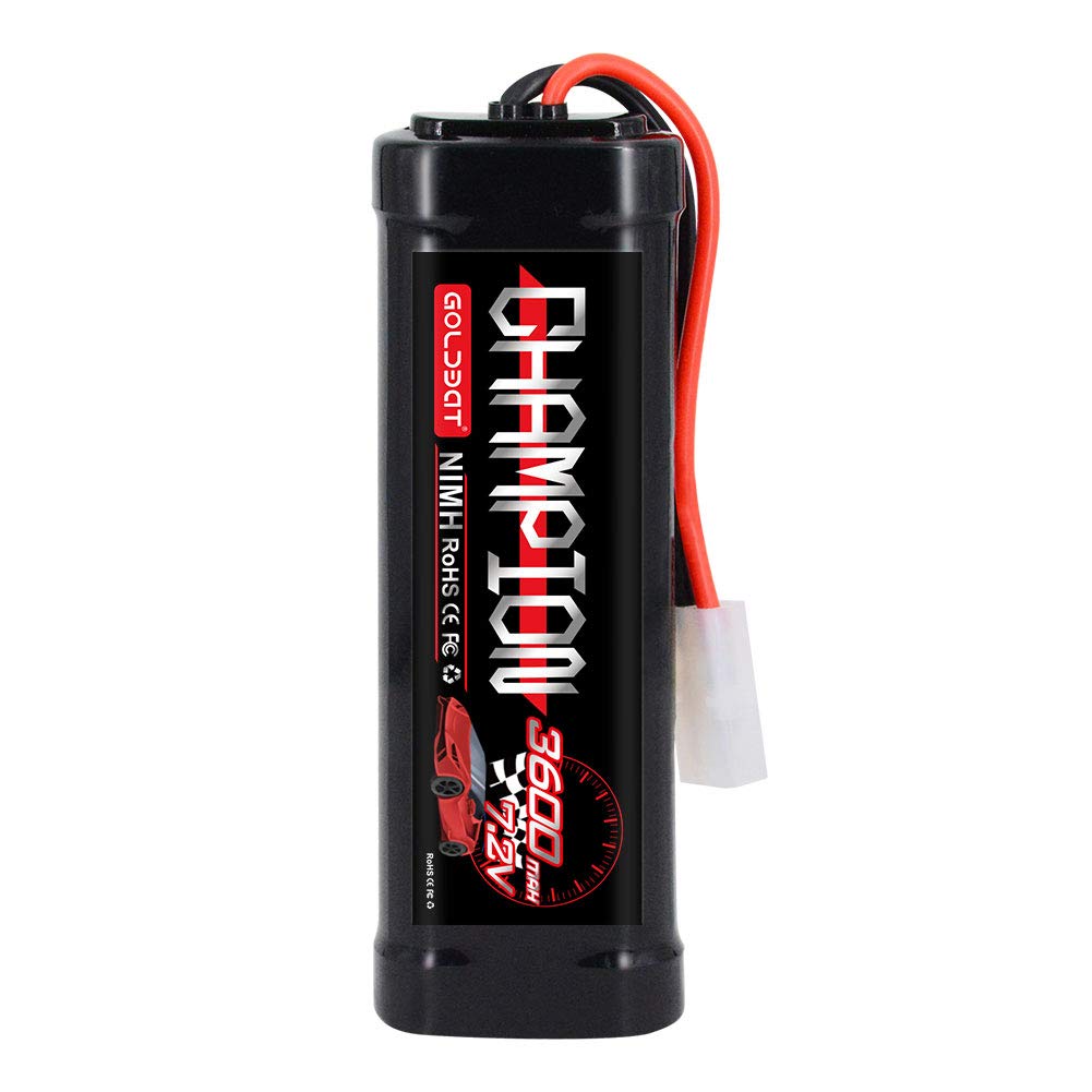 GOLDBAT Champ 3600mAh 7.2 V NiMH RC battery Compatible with Tamiya connector for RC car RC boat drone Traxxas LOSI RC Truck Associated HPI Kyosho Robot Hobby