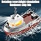 OBEST Ferngesteuertes Boat, RC Boot mit LED-Licht für Pools und Seen, 2,4 GHz Spielzeug Boot RC Rennboot für Kinder und Erwachsene