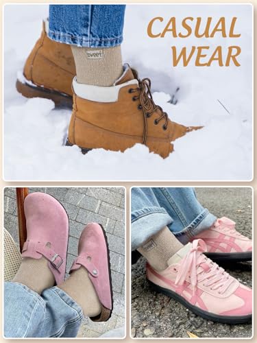 Kuschelsocken Damen Weihnachtsgeschenke für Frauen Mama: Thermosocken Wollsocken Dicke Socken Damen 39-42 Flauschige Socken Bettsocken Wärmesocken, Adventskalender Geschenke für Frauen Weihnachten