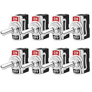 QitinDasen 8Stk. Auto Kippschalter Metallhebel