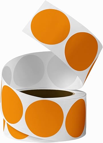 500 calcomanías de puntos en rollo redondas de 1 pulgada, etiquetas de codificación de color de inventario, calcomanías circulares de vinilo