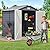 YITAHOME 6x6FT Resin Storage Unit sans Flooring, All-Weather Plastic Shed with Window, Vents and Secured Doors, Outdoor Plastic Tool Cabin for Poolside, Lawn, Backyard, Patio, Dark Gray