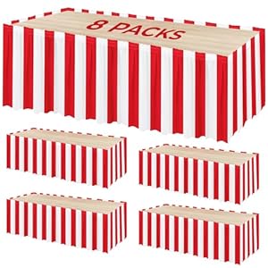 Eggigi 8 Stück rot-weiß Tischrock