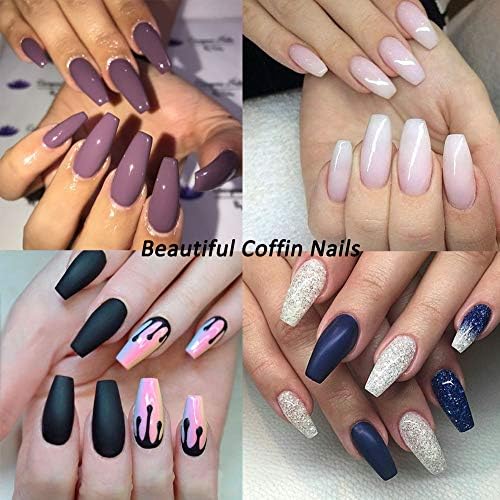 Agutiun 500pcs Coffin False Nails Half Cover Press On Nails Ballerina Nail Tips False Artificial Acrylic Nails Clear Amazon Co Uk Beauty Agutiun 500pcs Coffin False Nails Half Cover Press On Nails Ballerina Nail Tips False Artificial Acrylic Nails Clear Amazon Co Uk Beauty