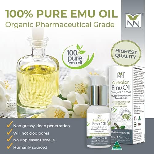 Y Not Natural Pure Emu Oil Infused w/Sandalwood, Face Moisturizer, Body Oil & Hair Growth Oil, Organic with Vitamin E - Image 5