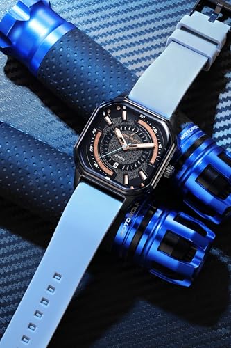 Image of Daniel Hechter Paris Rivoli Collection Modern Analog Watch for Men with Octagon Dial and Silicon Band-DHM1003