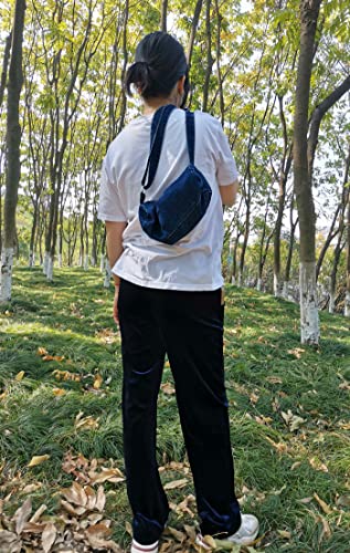 YunZh Denim Hobo Bag, Casual Style Lightweight Classic Retro Travel Shopper Purse Shoulder Handbag Messenger Bag2