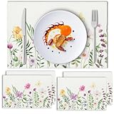 Vielseitige Verwendung: Die Tischsets Abwaschbar eignen sich perfekt für Familienessen, Feiern und Outdoor-Partys; Die eleganten Platzdeckchen verleihen jedem Tisch eine ansprechende Optik und schützen gleichzeitig die Tischoberfläche