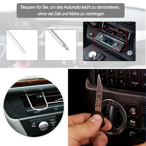 Autoradio Ausbauwerkzeug, 38 Stück Universal Autoradio Ausbauwerkzeug, Demontage Radiobügel, Radio Ausbau Werkzeug, Entriegelungswerkzeug, Radio Demontageset, für Radio Navi Radio Ausbau Werkzeug (20)