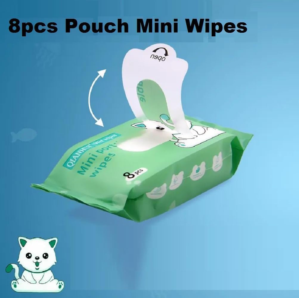 Sohansh Mini Baby Wipes – Disposable Pocket Travel Wet Tissues for Baby Hand & Face Care, Skin Cleaning & Makeup Removal-(1 Pack x 64 Wipes) (Pack of 3, Mini) 2