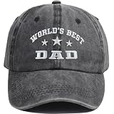 World’s Best Dad Hats for Men, Father’s Day Birthday Gifts from Granddaughter Grandson Wife, Adjustable Cotton Embroidered Dad Baseball Cap