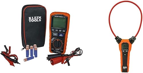 Klein Tools Multímetro ET600, probador de aislamiento de megohmímetro y medidor de abrazadera CL150, probador eléctrico de CA