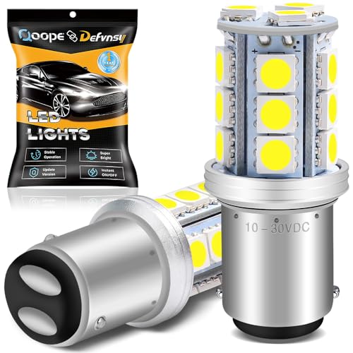 Defvnsy BA15D 1142 Bombilla LED, 6000K Blanco Super Brillante Bombillas de Doble Contacto, 12V DC Bombilla de Interior para Iluminación de Caravanas, Iluminación de Jardines, Iluminación de Barcos
